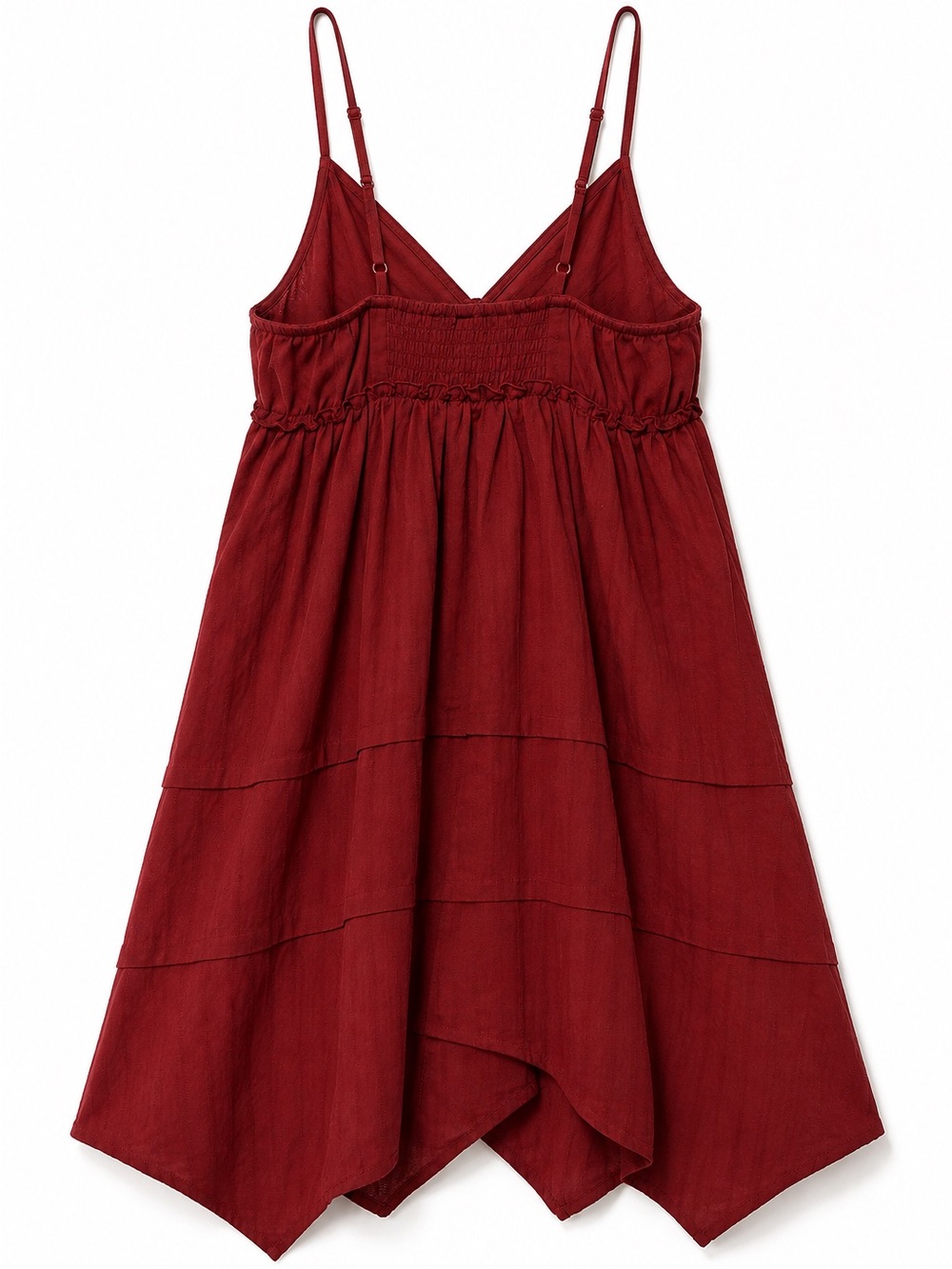 Cottagecore Babydoll Fairycore Tiered Mini Handkerchief Hem Dress, Size Large - Picture 4 of 12